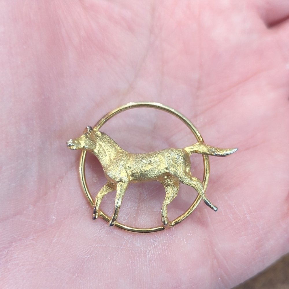 1960's/50's Gold Tone Horse Pin